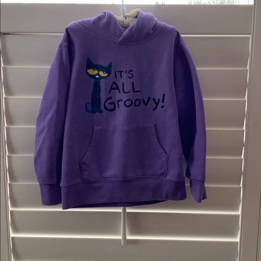 Pete the cat It’s All Groovy Hoodie size 4t